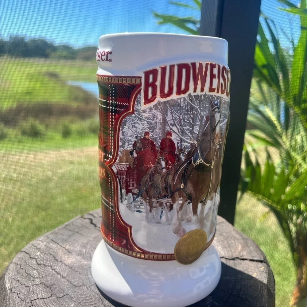 2021 Budweiser Annual Holiday Stein Plaid Design